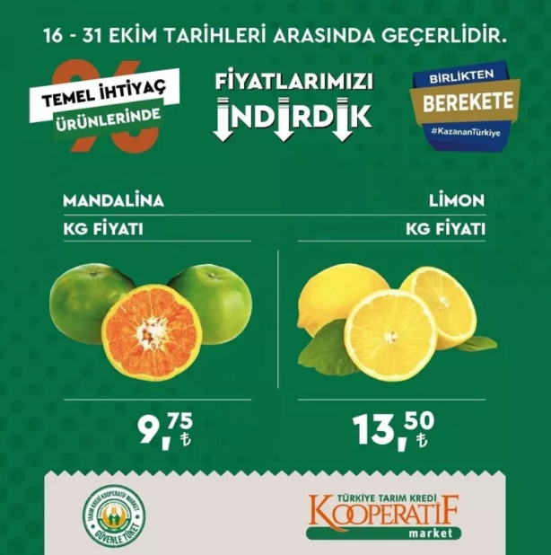 Foto - Tarım Kredi marketleri yeni indirimli ürünler listesini yayınladı