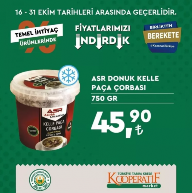 Foto - Tarım Kredi marketleri yeni indirimli ürünler listesini yayınladı