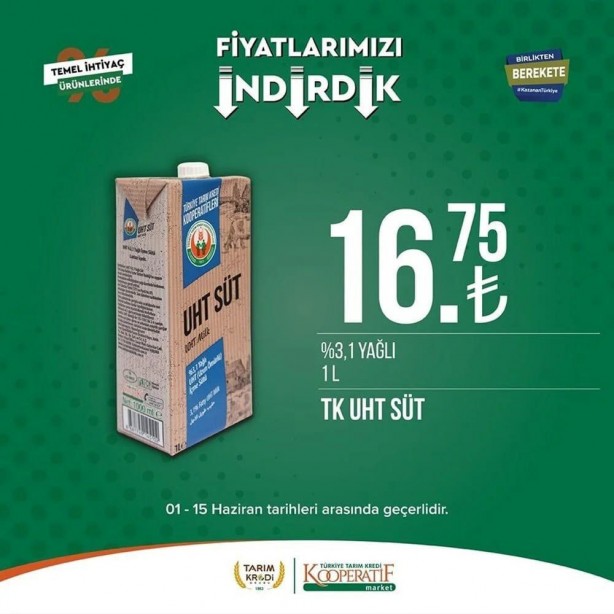 Foto - Tarım Kredi Marketleri'nde dev indirim! 15 Haziran'a kadar koşan alacak: Tuvalet kağıdı, yağ, yumurta...