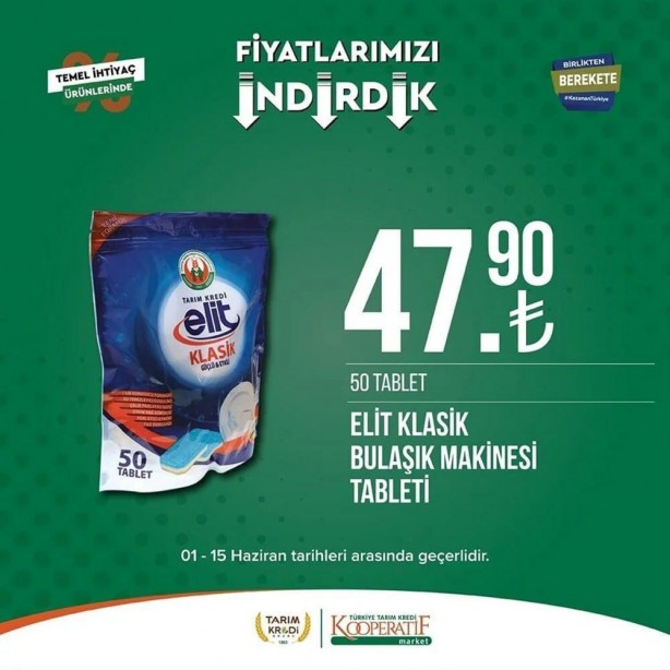Foto - Tarım Kredi Marketleri'nde dev indirim! 15 Haziran'a kadar koşan alacak: Tuvalet kağıdı, yağ, yumurta...