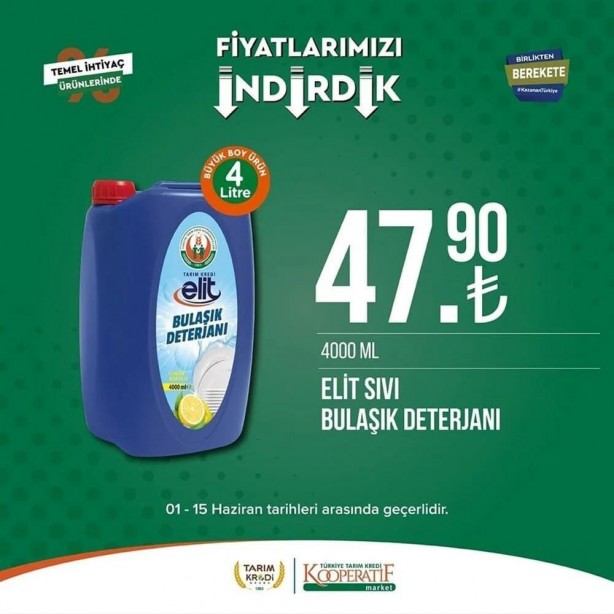 Foto - Tarım Kredi Marketleri'nde dev indirim! 15 Haziran'a kadar koşan alacak: Tuvalet kağıdı, yağ, yumurta...