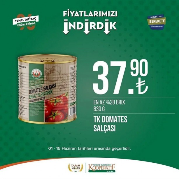 Foto - Tarım Kredi Marketleri'nde dev indirim! 15 Haziran'a kadar koşan alacak: Tuvalet kağıdı, yağ, yumurta...