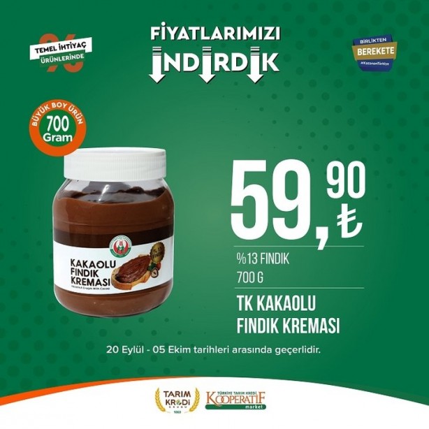 Foto - Tarım Kredi Marketlerinde fiyatlar çakıldı! Tuvalet kağıdı, peynir, yağ ve sayısız üründe büyük indirim