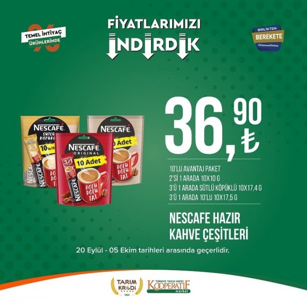 Foto - Tarım Kredi Marketlerinde fiyatlar çakıldı! Tuvalet kağıdı, peynir, yağ ve sayısız üründe büyük indirim