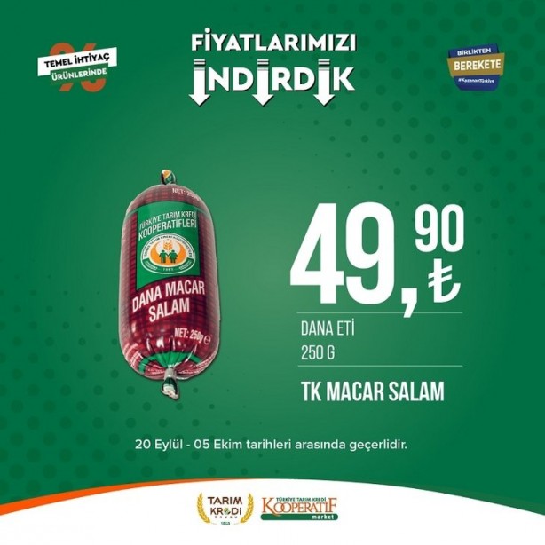 Foto - Tarım Kredi Marketlerinde fiyatlar çakıldı! Tuvalet kağıdı, peynir, yağ ve sayısız üründe büyük indirim