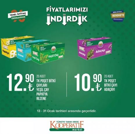 Foto - Tarım Kredi Marketleri'nde yeni indirim! 31 Ocak’a kadar sürecek: Siyah çay, beyaz peynir, tuvalet kağıdı...
