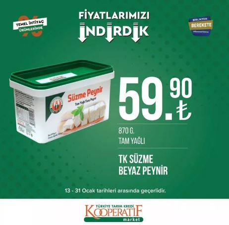 Foto - Tarım Kredi Marketleri'nde yeni indirim! 31 Ocak’a kadar sürecek: Siyah çay, beyaz peynir, tuvalet kağıdı...