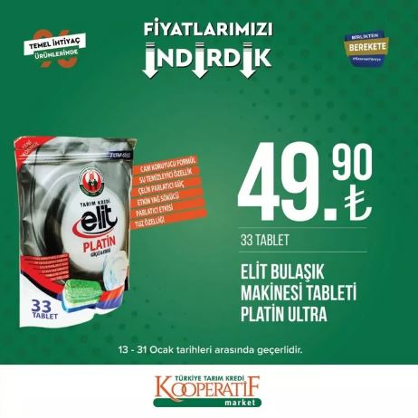 Foto - Tarım Kredi Marketleri'nde yeni indirim! 31 Ocak’a kadar sürecek: Siyah çay, beyaz peynir, tuvalet kağıdı...