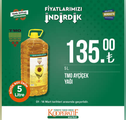 Foto - Tarım Kredi Marketleri'nde yeni indirim açıklandı! Ayçiçek yağı, çay ve peynirin fiyatı olay oldu