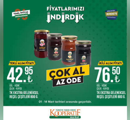 Foto - Tarım Kredi Marketleri'nde yeni indirim açıklandı! Ayçiçek yağı, çay ve peynirin fiyatı olay oldu