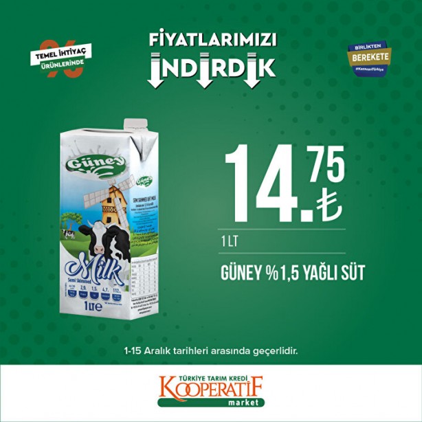 Foto - Tarım Kredi Marketlerinde yeni indirim başladı