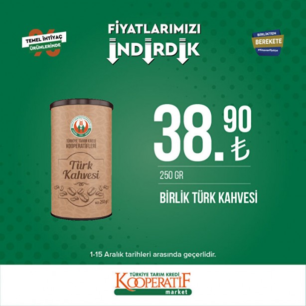 Foto - Tarım Kredi Marketlerinde yeni indirim başladı