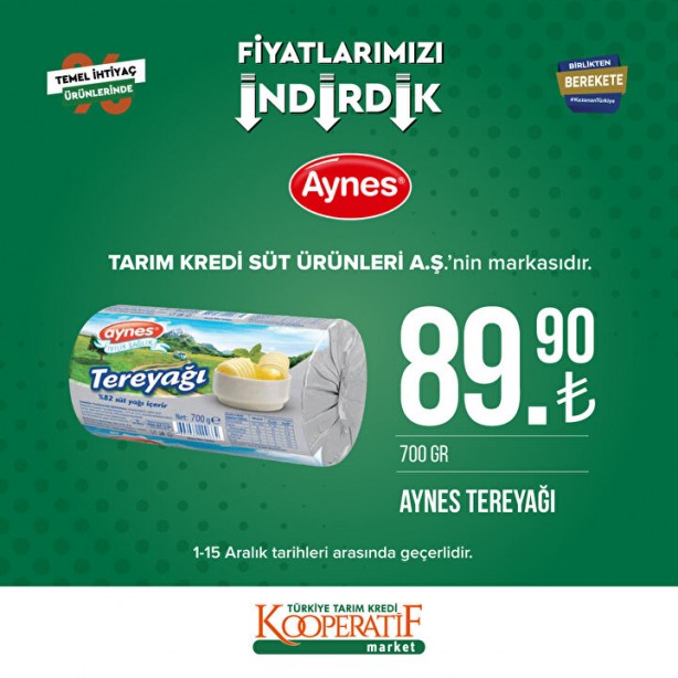 Foto - Tarım Kredi Marketlerinde yeni indirim başladı