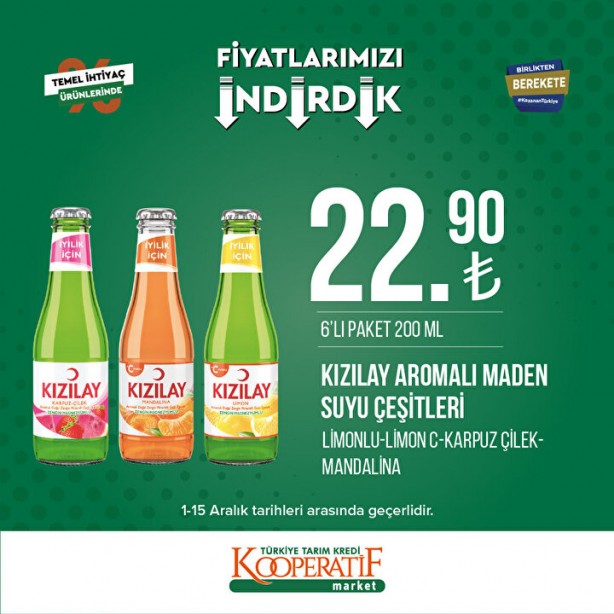 Foto - Tarım Kredi Marketlerinde yeni indirim başladı