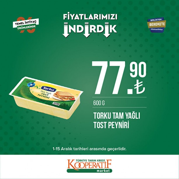 Foto - Tarım Kredi Marketlerinde yeni indirim başladı