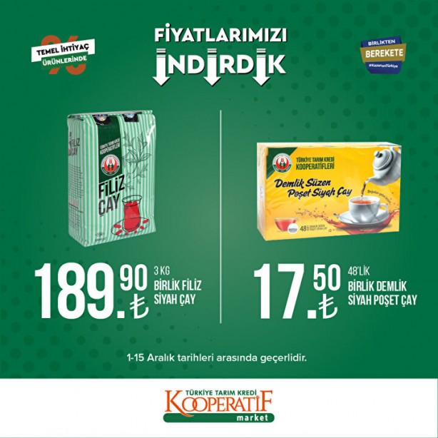 Foto - Tarım Kredi Marketlerinde yeni indirim başladı
