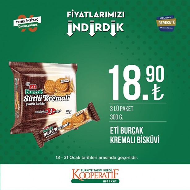 Foto - Tarım Kredi Marketleri'nde son indirim duyuruldu! Ay sonunda bitecek: Yağ, tuvalet kağıdı, un...