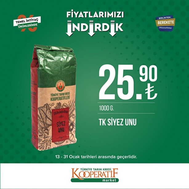 Foto - Tarım Kredi Marketleri'nde son indirim duyuruldu! Ay sonunda bitecek: Yağ, tuvalet kağıdı, un...