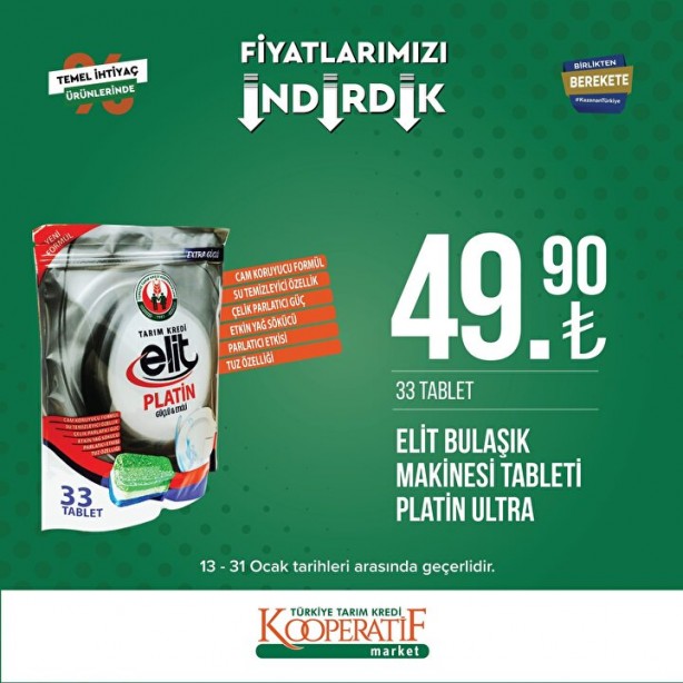 Foto - Tarım Kredi Marketleri'nde son indirim duyuruldu! Ay sonunda bitecek: Yağ, tuvalet kağıdı, un...