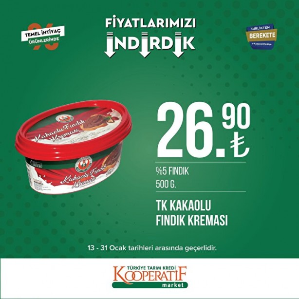 Foto - Tarım Kredi Marketleri'nde son indirim duyuruldu! Ay sonunda bitecek: Yağ, tuvalet kağıdı, un...