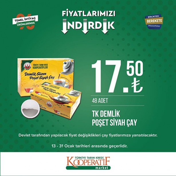 Foto - Tarım Kredi Marketleri'nde son indirim duyuruldu! Ay sonunda bitecek: Yağ, tuvalet kağıdı, un...