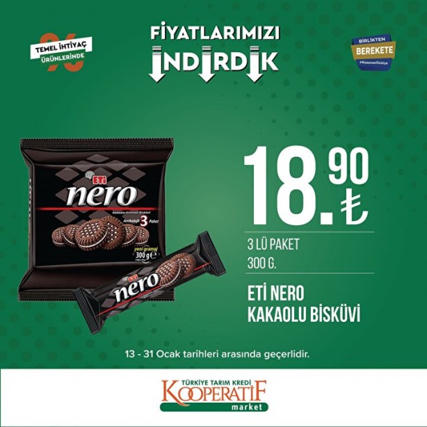 Foto - Tarım Kredi Marketleri'nde son indirim duyuruldu! Ay sonunda bitecek: Yağ, tuvalet kağıdı, un...