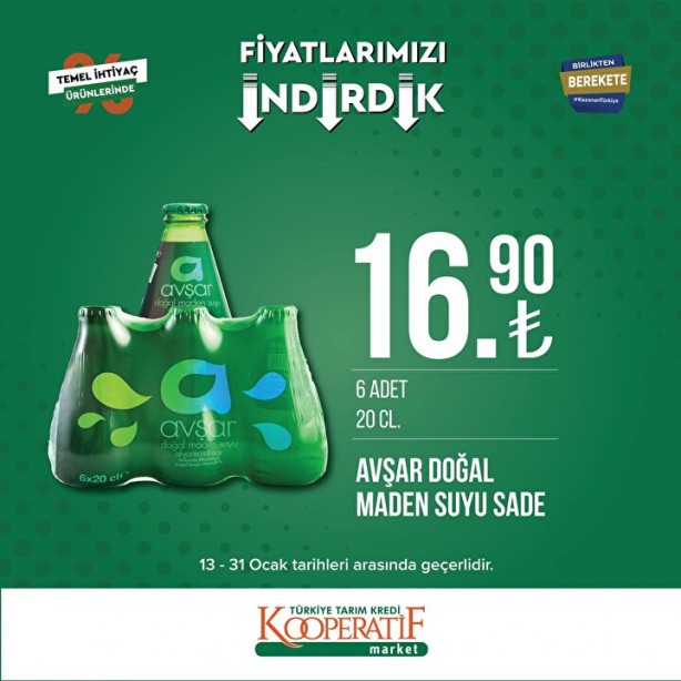 Foto - Tarım Kredi Marketleri'nde son indirim duyuruldu! Ay sonunda bitecek: Yağ, tuvalet kağıdı, un...