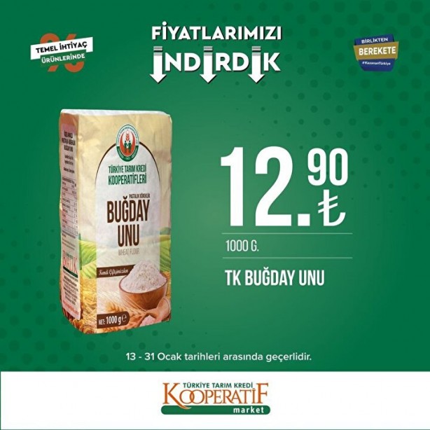 Foto - Tarım Kredi Marketleri'nde son indirim duyuruldu! Ay sonunda bitecek: Yağ, tuvalet kağıdı, un...