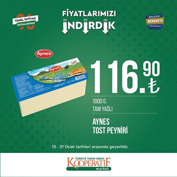 Foto - Tarım Kredi Marketleri'nde son indirim duyuruldu! Ay sonunda bitecek: Yağ, tuvalet kağıdı, un...