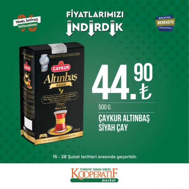 Foto - Tarım Kredi Marketleri'nde yeni indirim duyuruldu! O tarih son: Yağ çeşitleri ve çayın fiyatı düştü