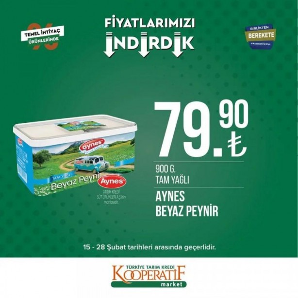 Foto - Tarım Kredi Marketleri'nde yeni indirim duyuruldu! Yağ ve peynirin fiyatı düştü
