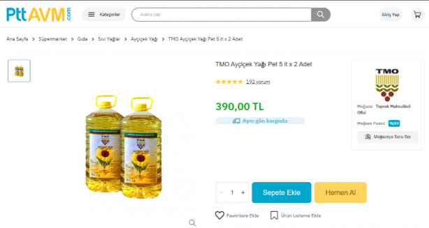 Foto - Tarım Kredi'de de satılıyor! TMO marka ayçiçek yağı alanlar dikkat