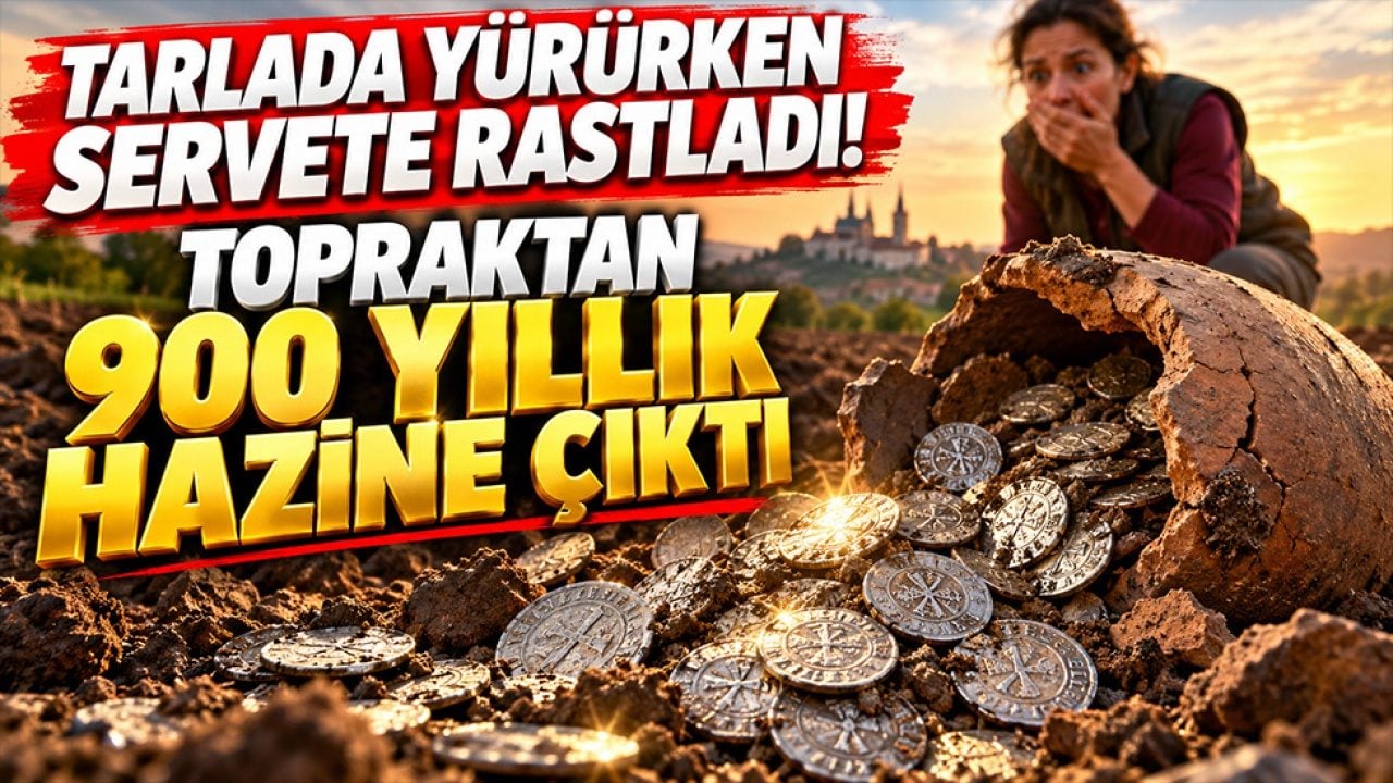 Tarlada yürürken servete rastladı! Toprağın altından 900 yıllık hazine çıktı
