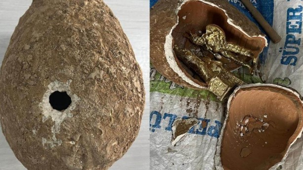 Foto - Tarlasında çalışıyordu! Küpü ve içindekini gören Denizlili çiftçi resmen büyüye kapıldı! İşte dedektifleri harekete geçiren tuzağın detayları