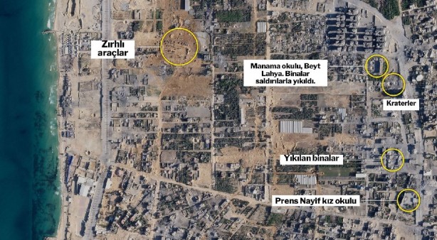 Foto - Taş üstünde taş kalmadı! Gazze’ye saldırılar uydudan görüntülendi