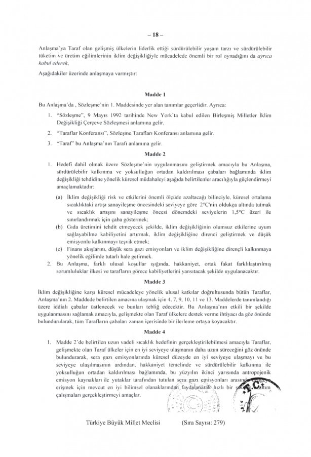 Foto - TBMM'de oybirliğiyle kabul edildi! İşte Paris İklim Anlaşması'nın maddeleri