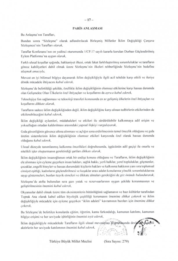 Foto - TBMM'de oybirliğiyle kabul edildi! İşte Paris İklim Anlaşması'nın maddeleri