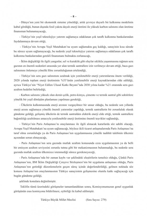 Foto - TBMM'de oybirliğiyle kabul edildi! İşte Paris İklim Anlaşması'nın maddeleri