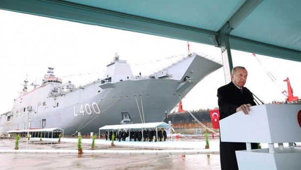 TCG Anadolu'ya açık denizlerde milli koruma kalkanı