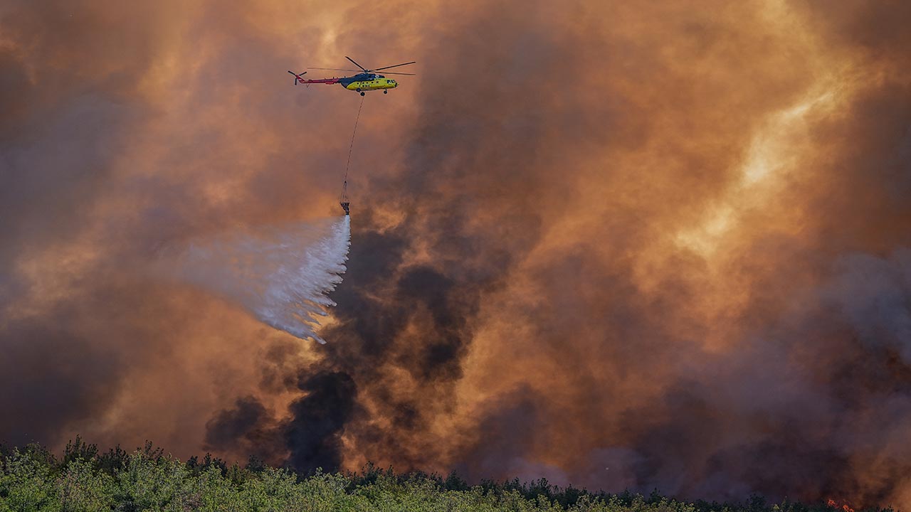 Foto - Tekirdağ ve Çanakkale yanıyor! Orman yangını otoyolu kapattı