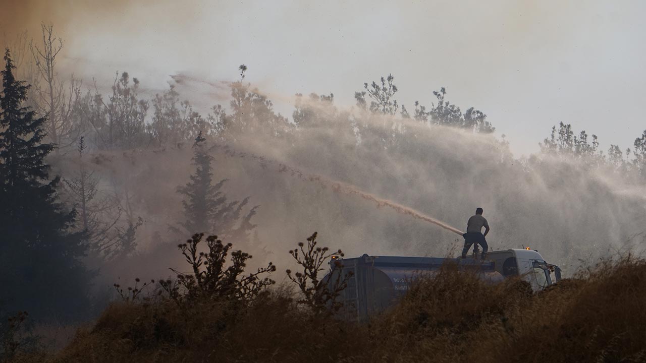 Foto - Tekirdağ ve Çanakkale yanıyor! Orman yangını otoyolu kapattı