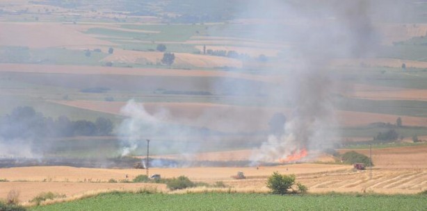 Foto - Tekirdağ'da buğday ve arpa ekili tarla yandı