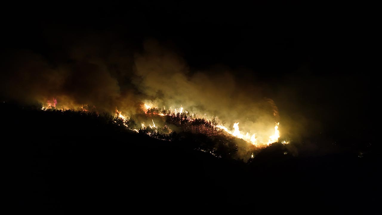 Foto - Tekirdağ’da korkutan yangın! Alevler ormandan yerleşim alanına yaklaşıyor