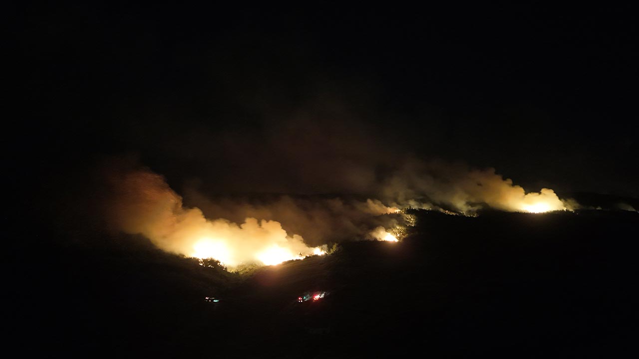 Tekirdağ’da korkutan yangın! Alevler ormandan yerleşim alanına yaklaşıyor