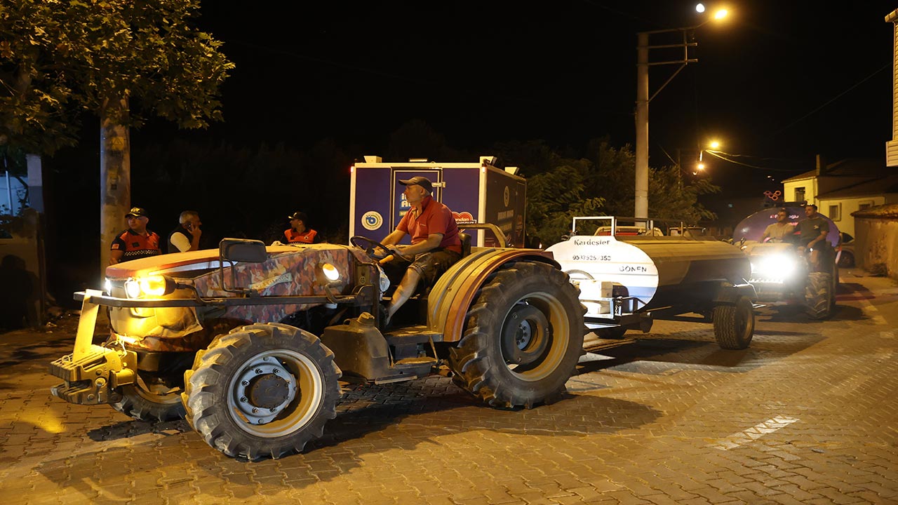 Foto - Tekirdağ’da korkutan yangın! Alevler ormandan yerleşim alanına yaklaşıyor