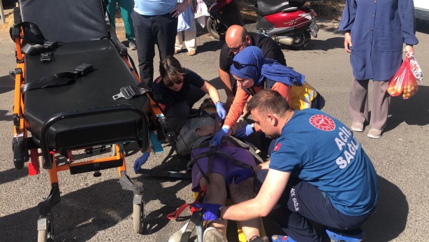 Foto - Tekirdağ'da motosikletle otomobilin çarpıştığı kaza kamerada