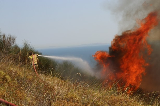 Foto - Tekirdağ’da yangın! Havadan ve karadan müdahale ediliyor