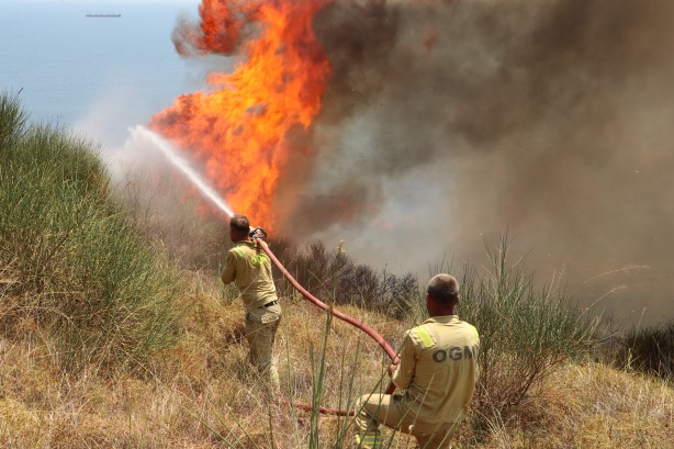 Foto - Tekirdağ’da yangın! Havadan ve karadan müdahale ediliyor