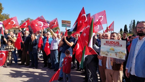 Tekirdağlılar Filistin için sokağa indi