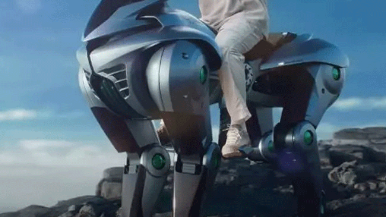 Teknolojinin geldiği son nokta: Üstüne binilen robot yaptılar!